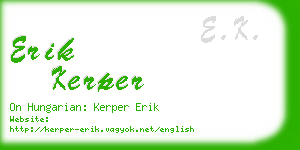 erik kerper business card